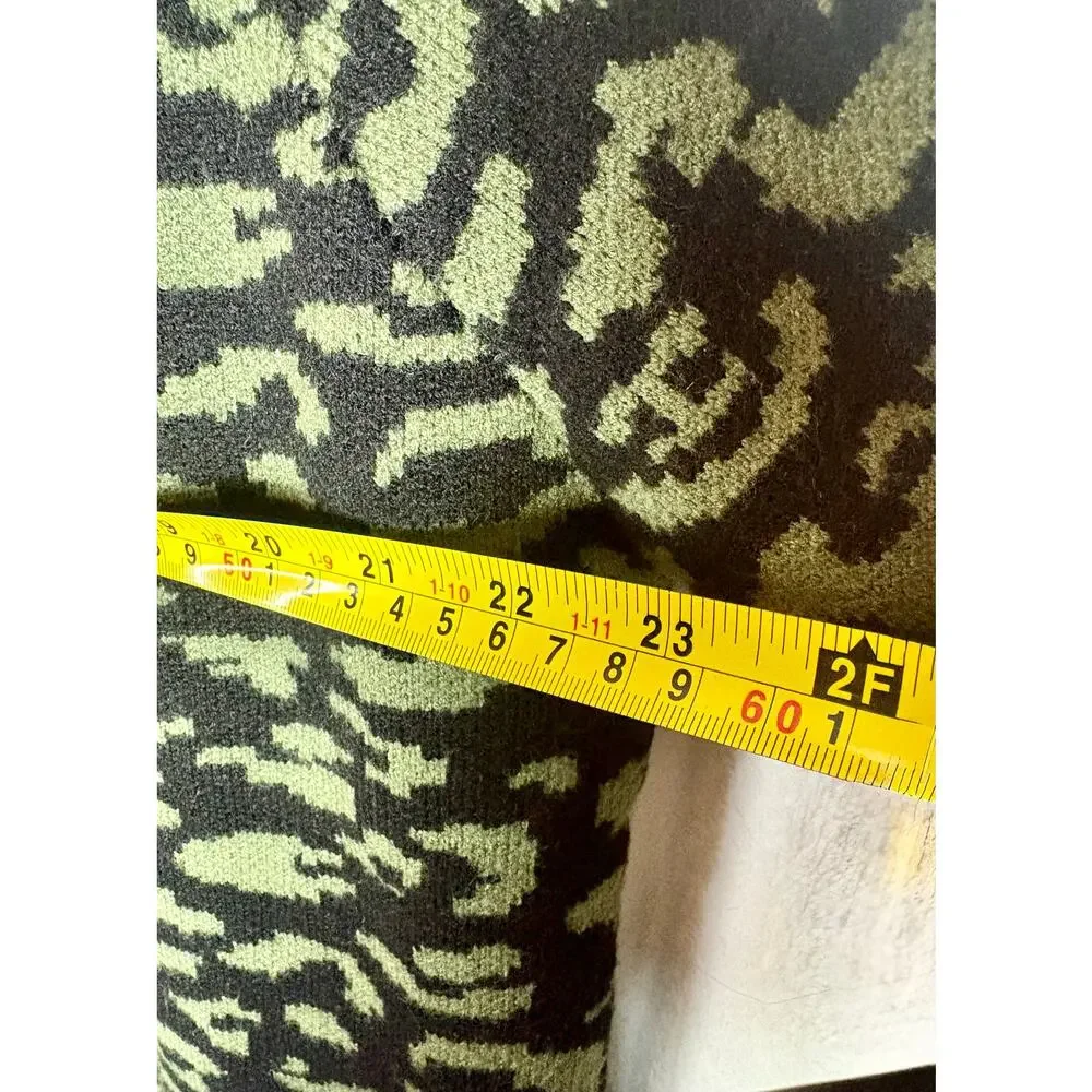 NWT XXIII Khaki/Blk Leopard Cardigan, Sz. L-XL - Picture 5 of 5